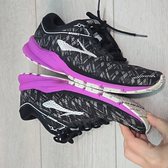 Brooks Women's Launch 5 Black&Purple Running Shoes Athletic Sneakers Sz 8.5 - Picture 9 of 14